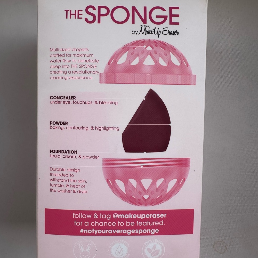 MakeUp Eraser Pink Sponge with Holder - Picture 2 of 4